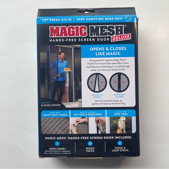 Magic Mesh Deluxe Screen Hands Free Magnetic Screen Door - Picture 4 of 7
